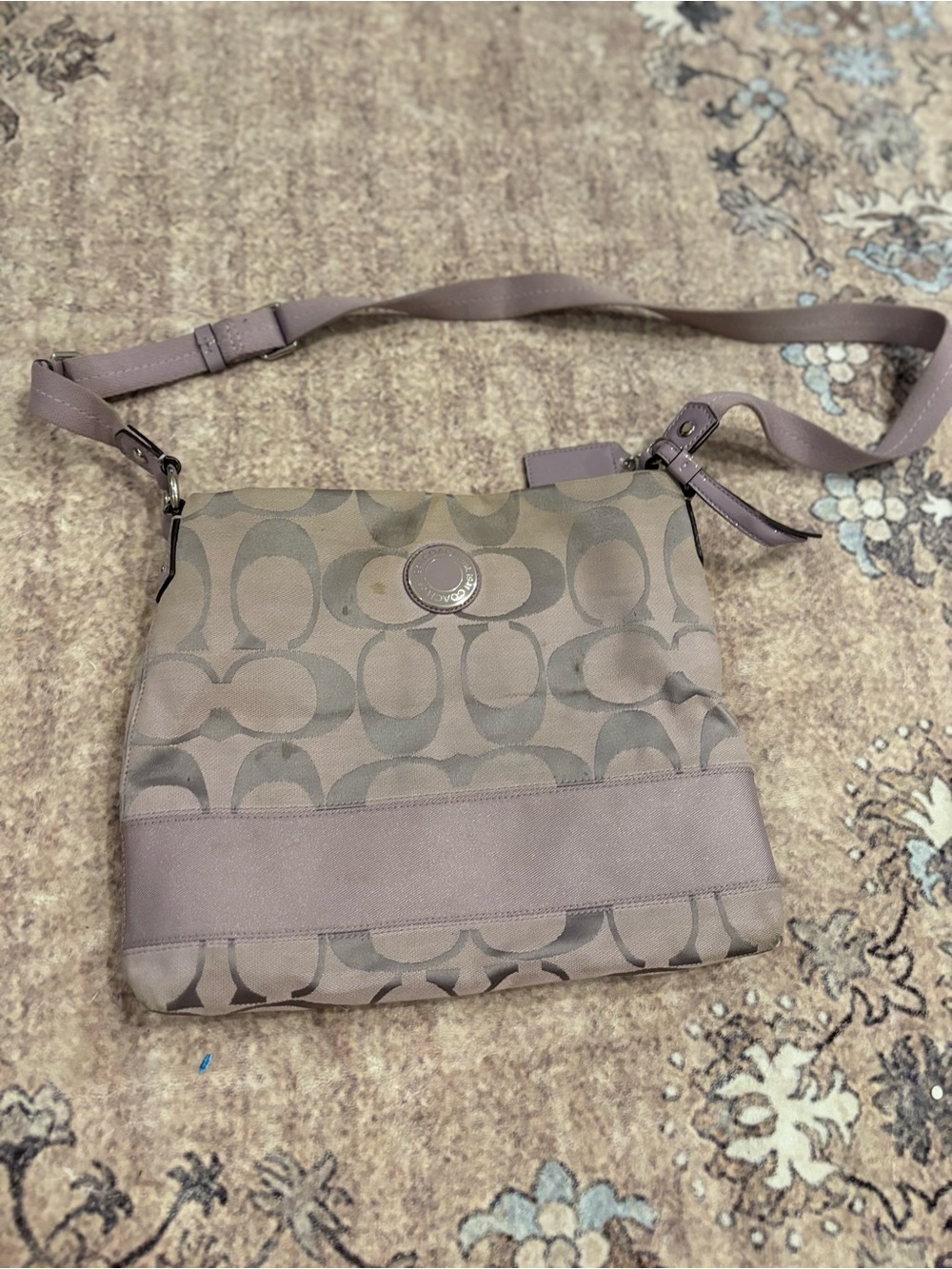 Coach Signature Crossbody Bag in Purple